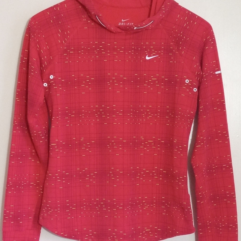 Nike Dri-Fit long sleeve hooded runners athletic top women's size small - Picture 1 of 13